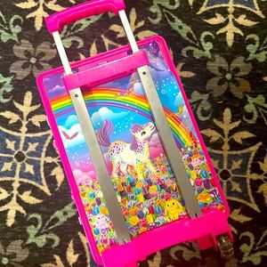 Vintage Lisa frank rolling plastic suitcase